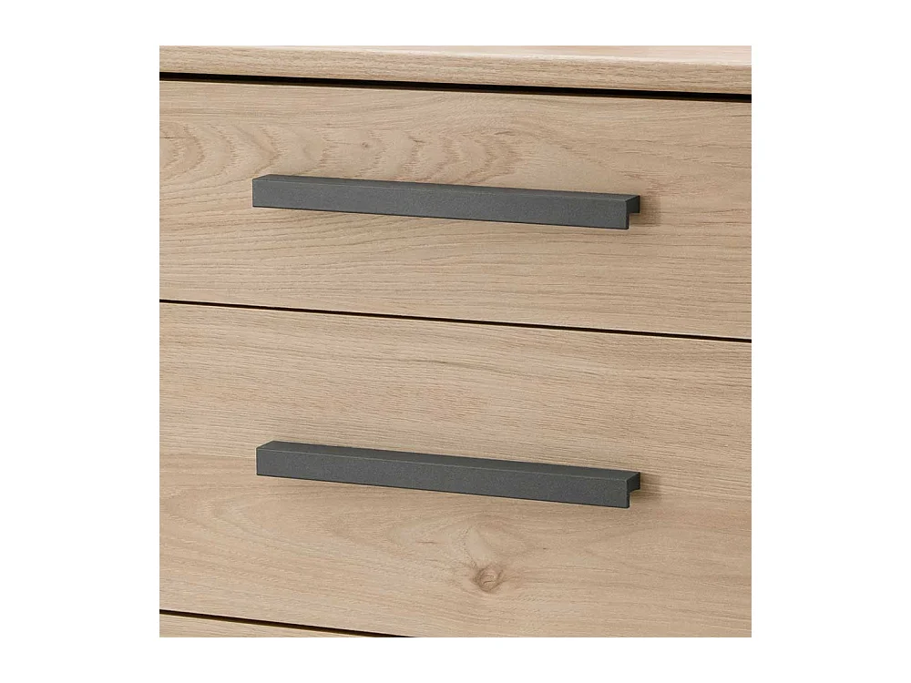 Nachtkommoden in Eiche Optik und Dunkelgrau Made in Germany