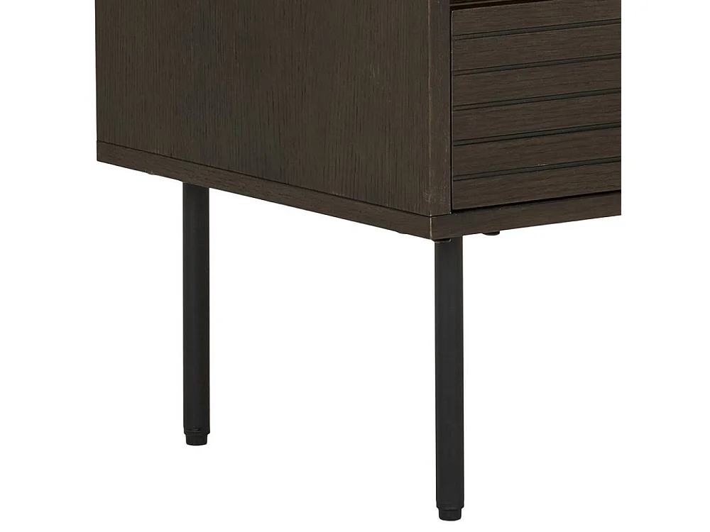 Nachtkommode Nachtschrank mit einem offenen Fach in Holz Braun