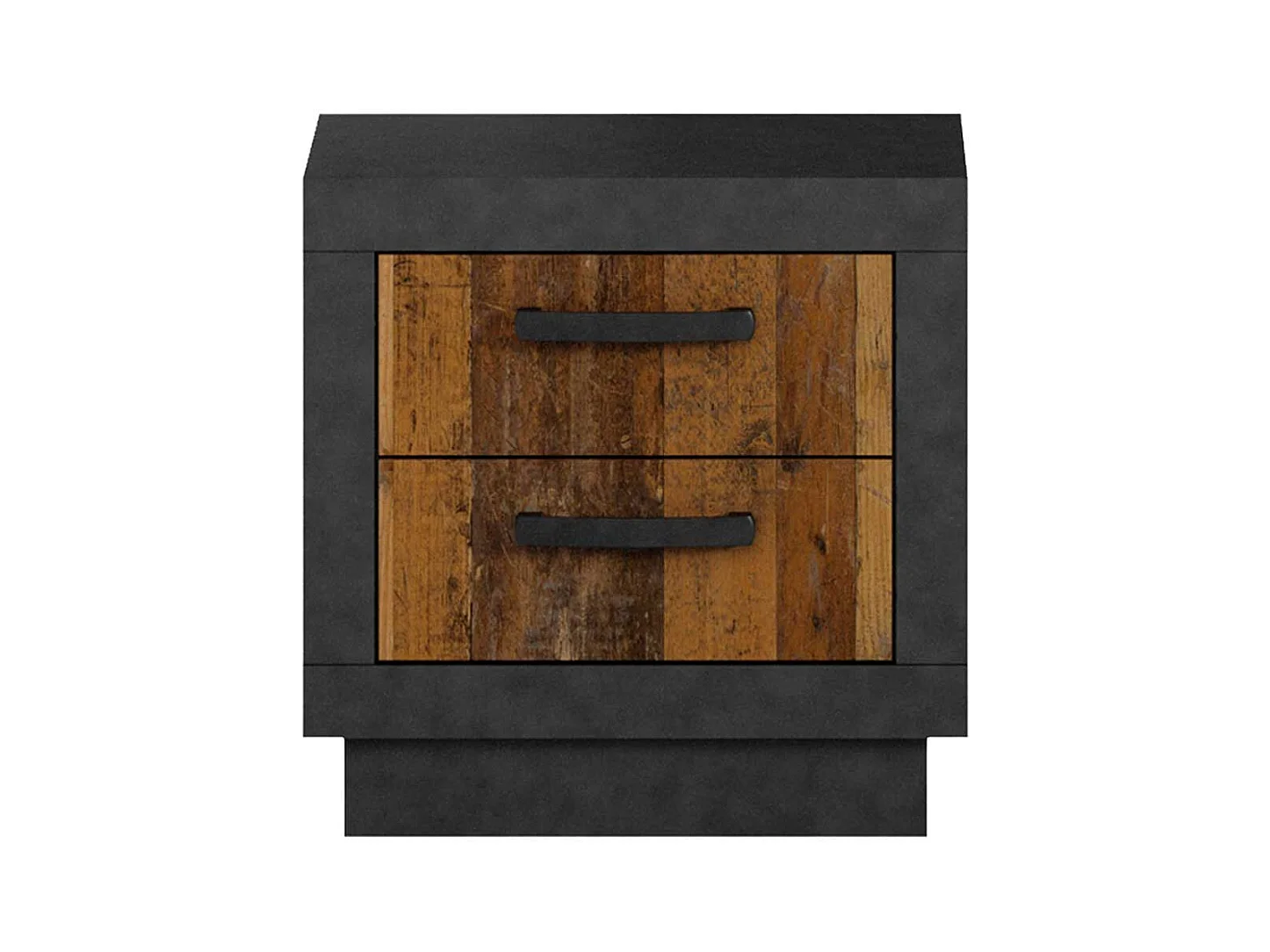 Kommode f�r Garderobe Holz Antik Optik und Anthrazit