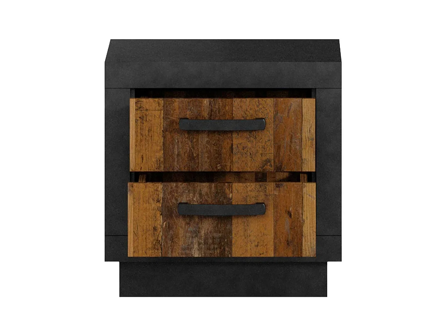 Kommode f�r Garderobe Holz Antik Optik und Anthrazit