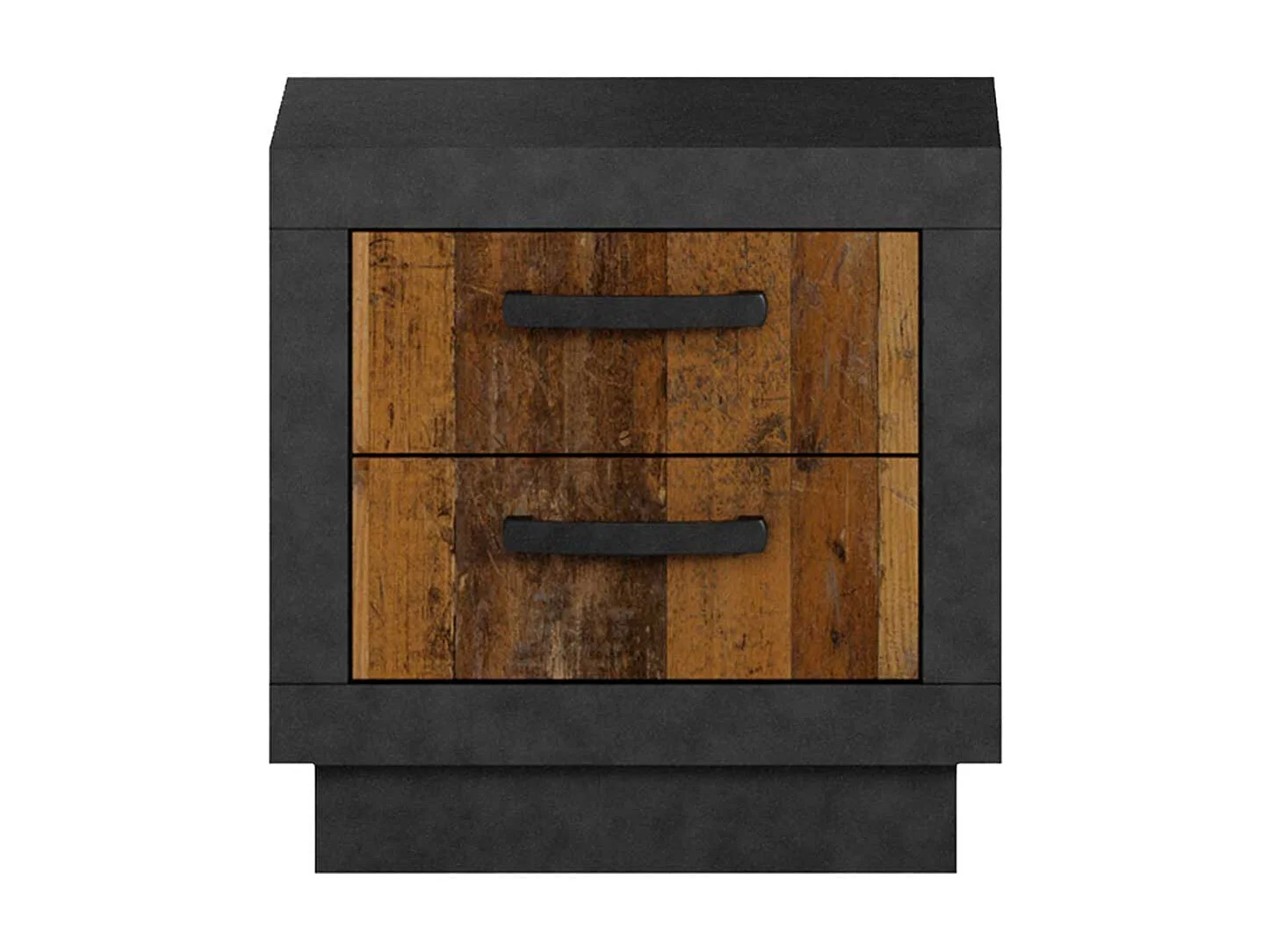 Kommode f�r Garderobe Holz Antik Optik und Anthrazit