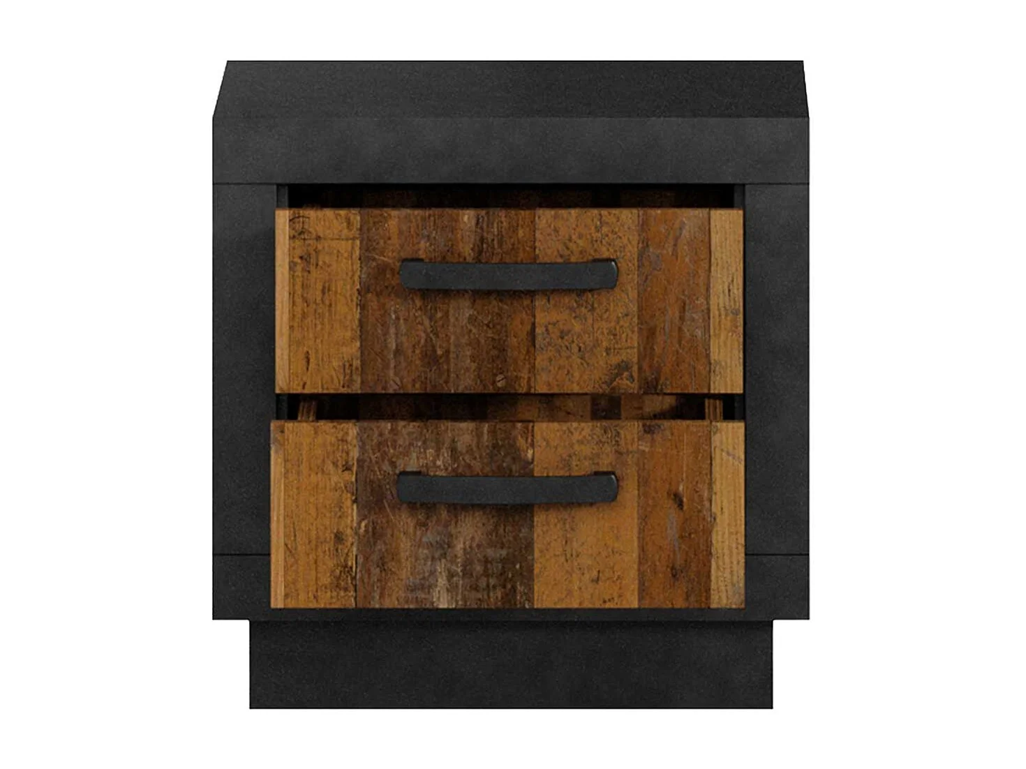 Kommode f�r Garderobe Holz Antik Optik und Anthrazit