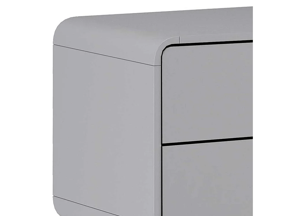 Nachttischkommode in Grau und Eichefarben Skandi Design