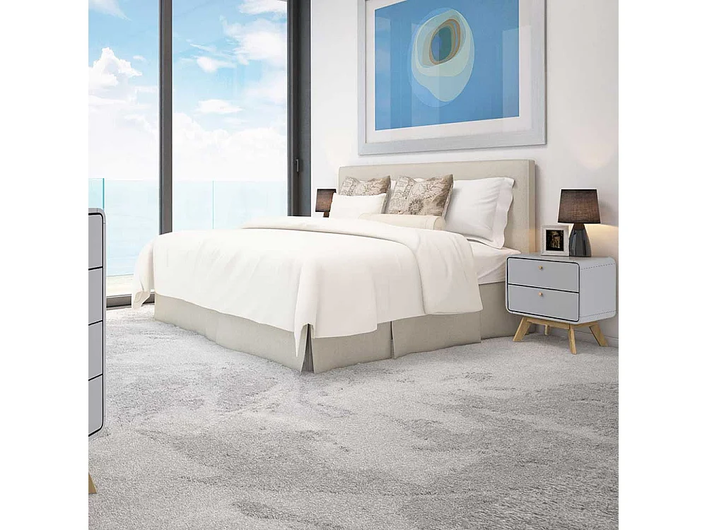 Nachttischkommode in Grau und Eichefarben Skandi Design