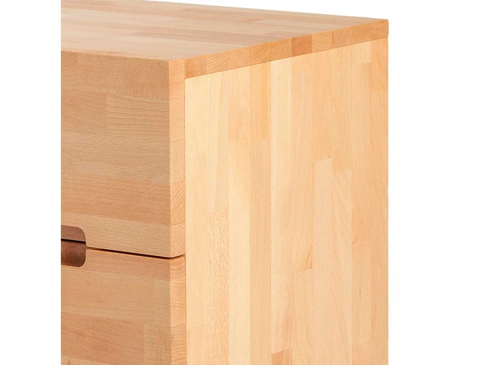 Nachtkommode aus Kernbuche massiv 50 cm