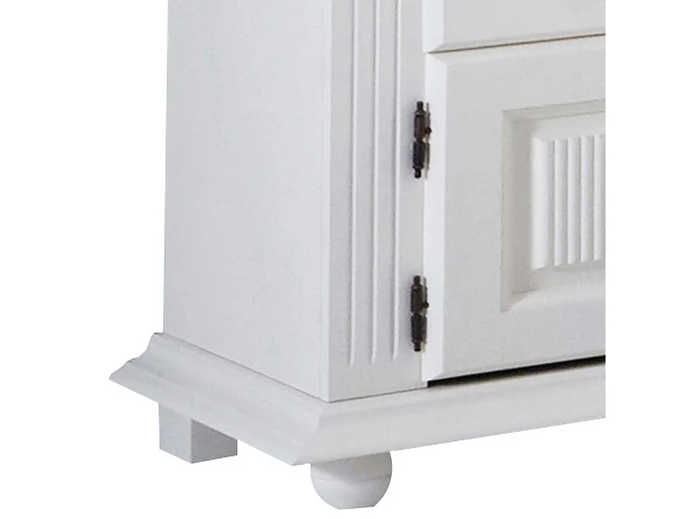 Nachtkonsole in Wei� Landhaus Fichte Massivholz