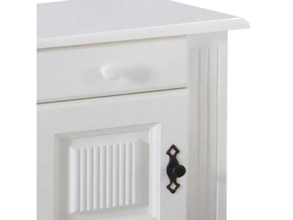 Nachtkonsole in Wei� Landhaus Fichte Massivholz