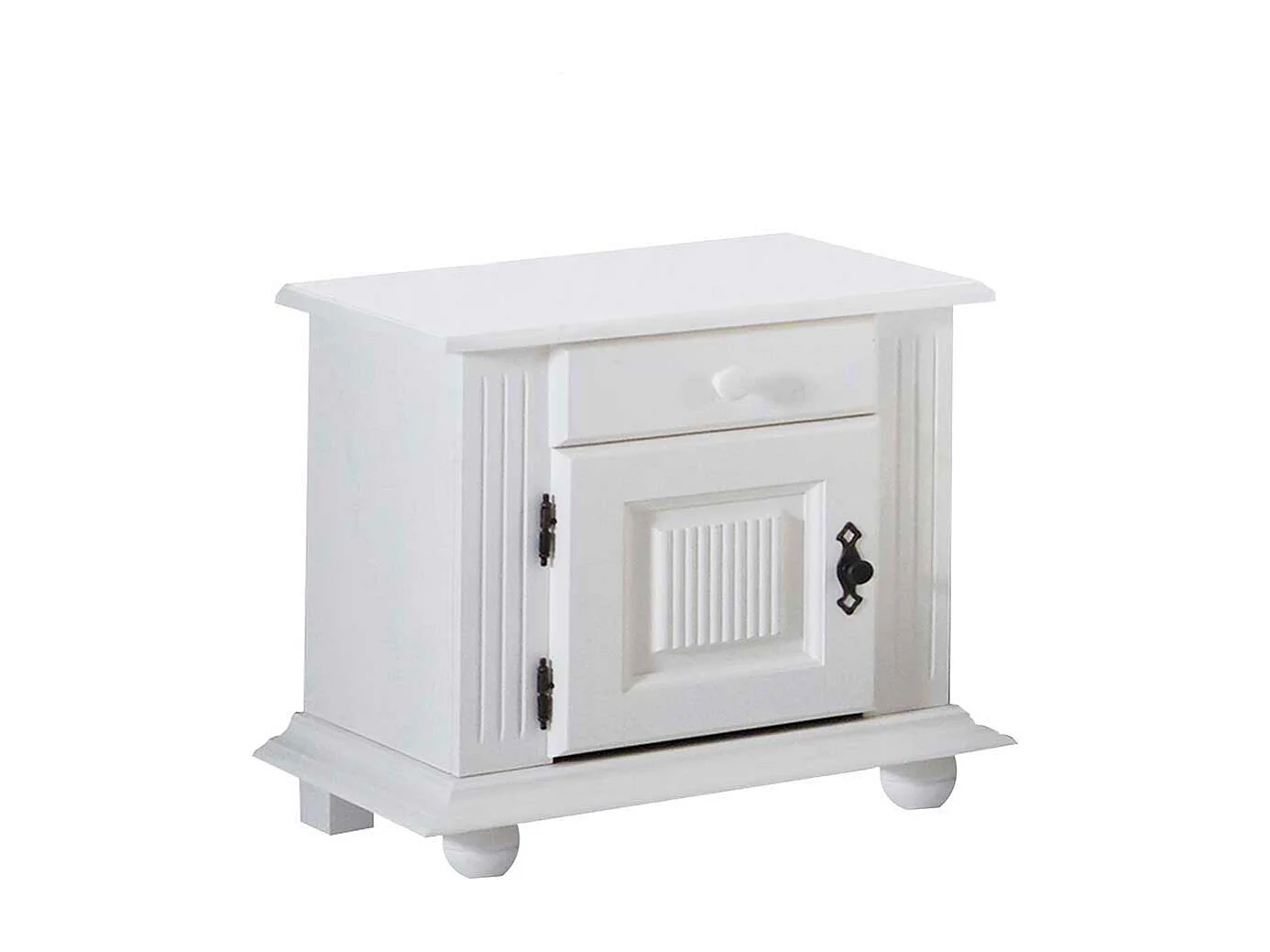 Nachtkonsole in Wei� Landhaus Fichte Massivholz