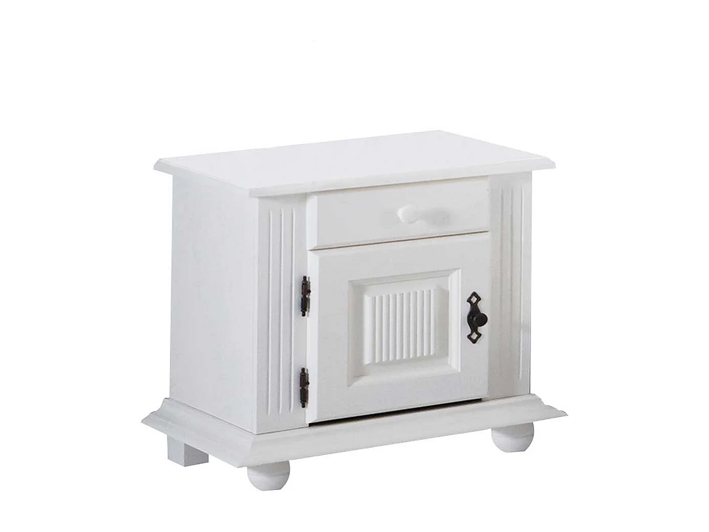 Nachtkonsole in Wei� Landhaus Fichte Massivholz