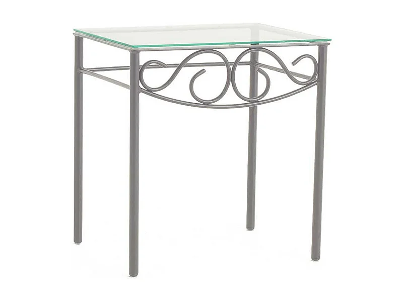 Nachtkonsole aus Eisen Glas
