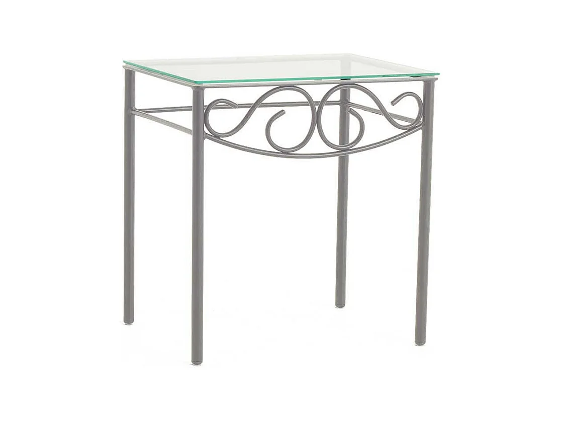 Nachtkonsole aus Eisen Glas