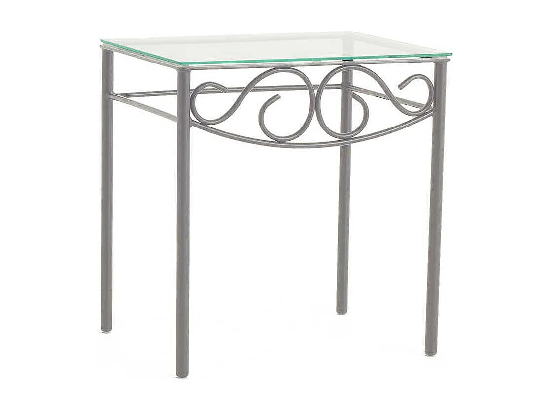 Nachtkonsole aus Eisen Glas