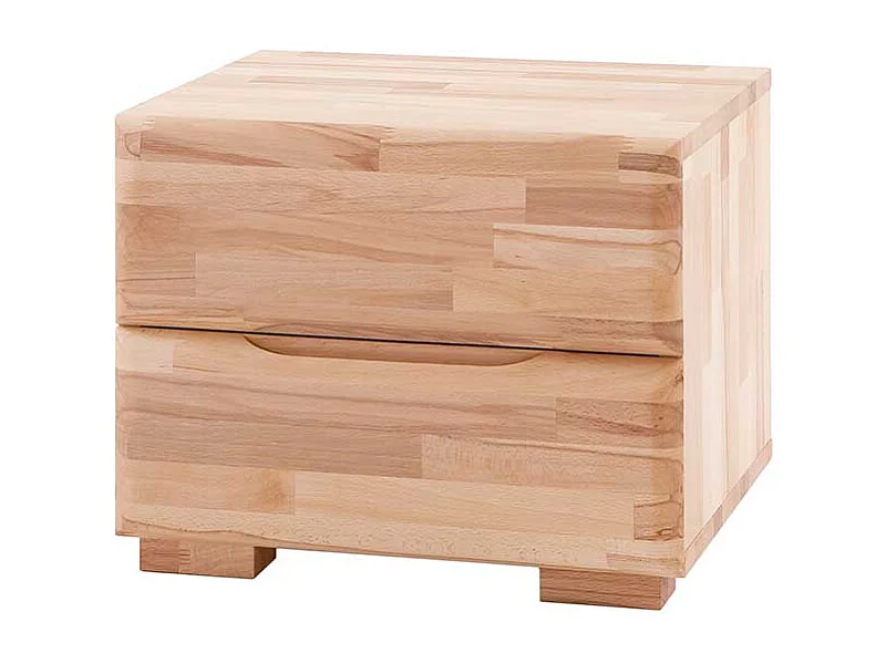Massivholz Nachtkommode mit 2 Schubladen geölt