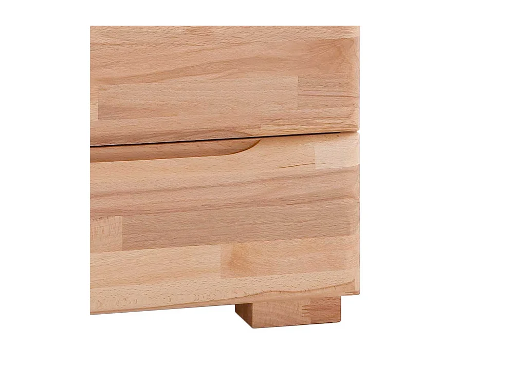 Massivholz Nachtkommode mit 2 Schubladen geölt