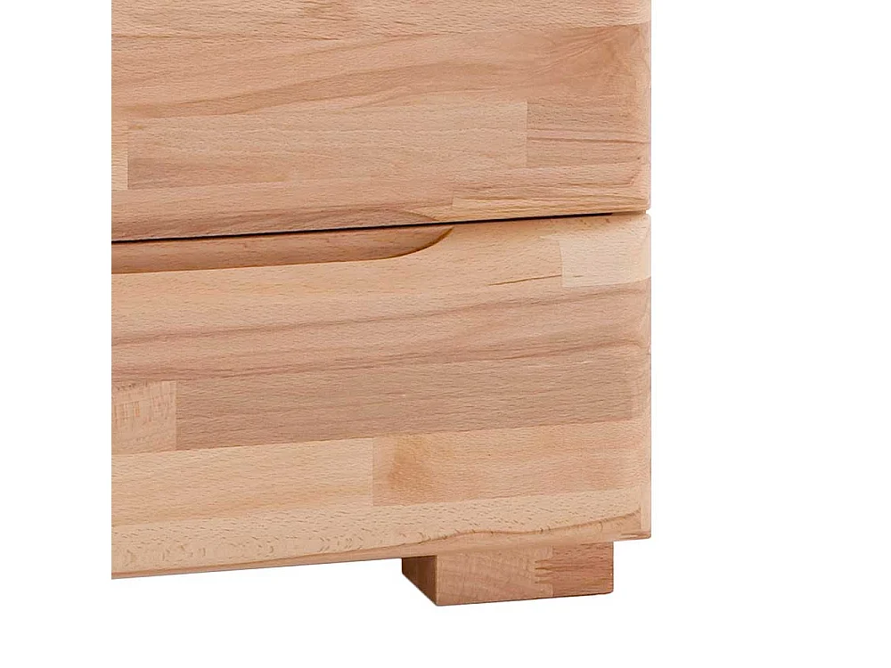 Massivholz Nachtkommode mit 2 Schubladen geölt