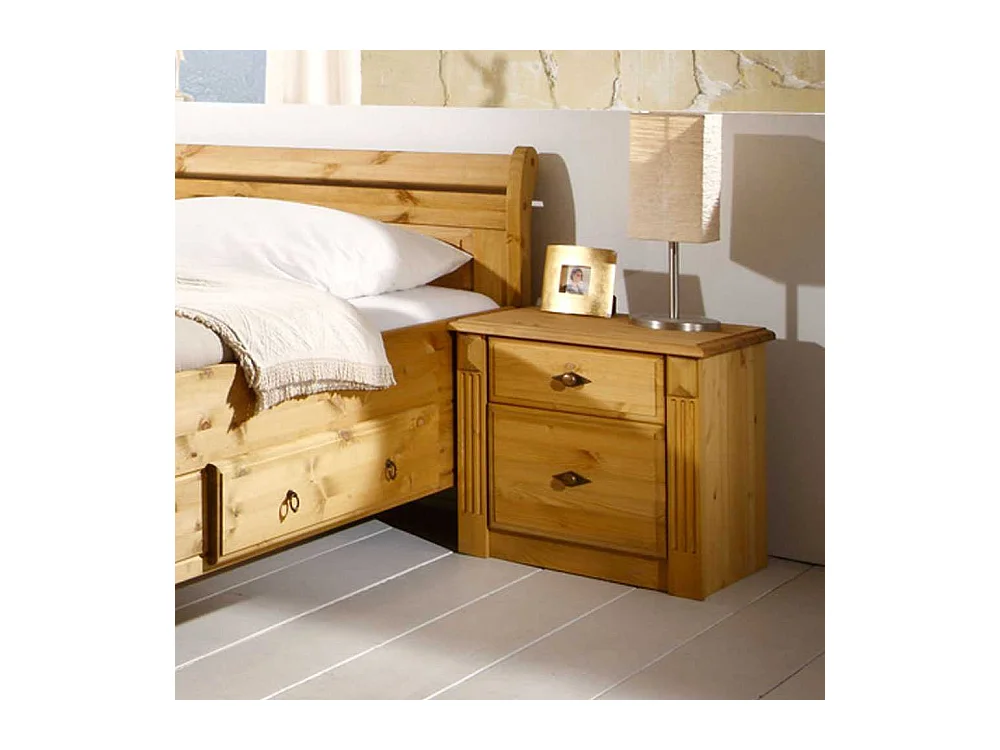 Nachttischkommode aus Kiefer Massivholz Landhausstil