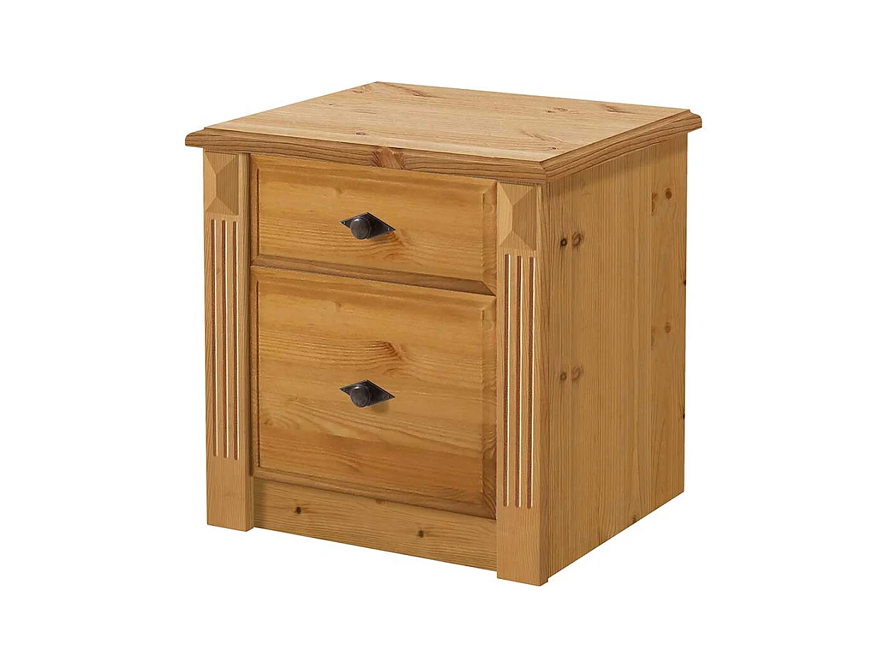 Nachttischkommode aus Kiefer Massivholz Landhausstil