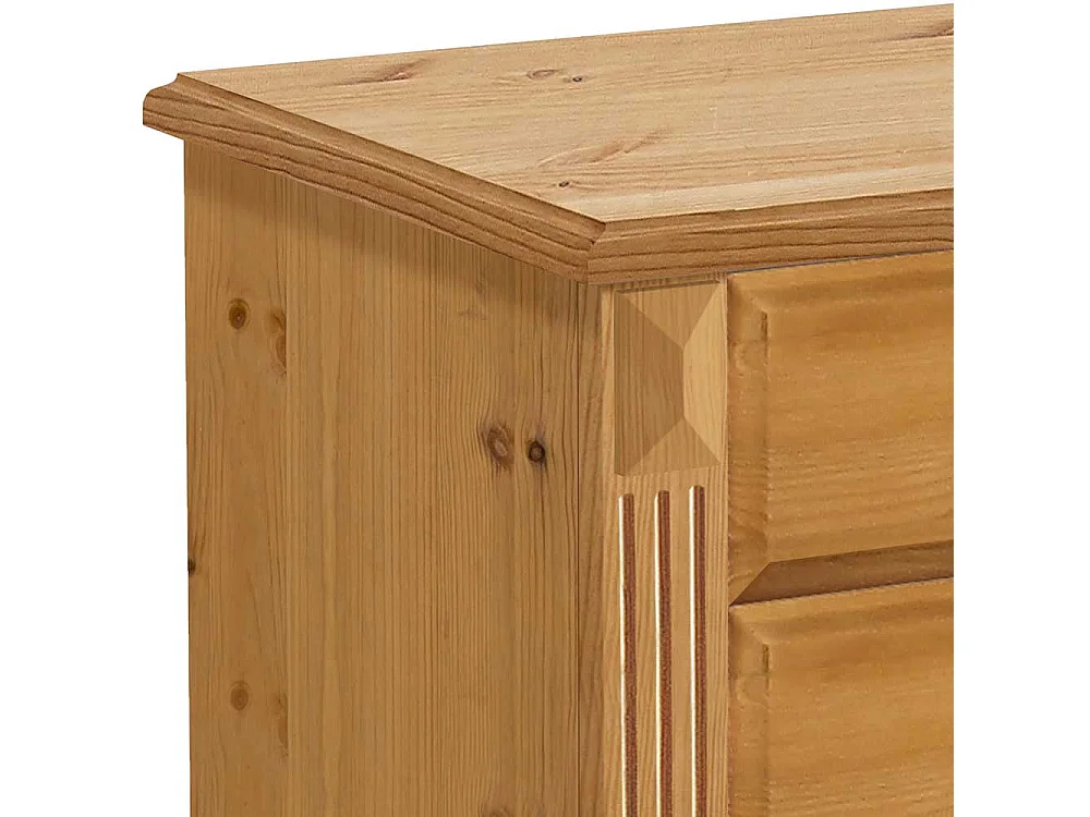 Nachttischkommode aus Kiefer Massivholz Landhausstil