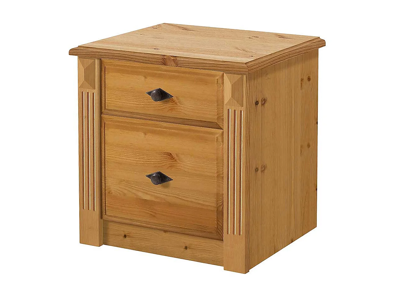 Nachttischkommode aus Kiefer Massivholz Landhausstil