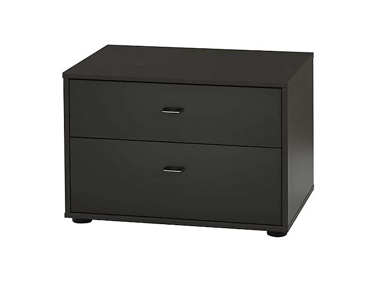 Nachtkonsole in Grau Braun Glas beschichtet