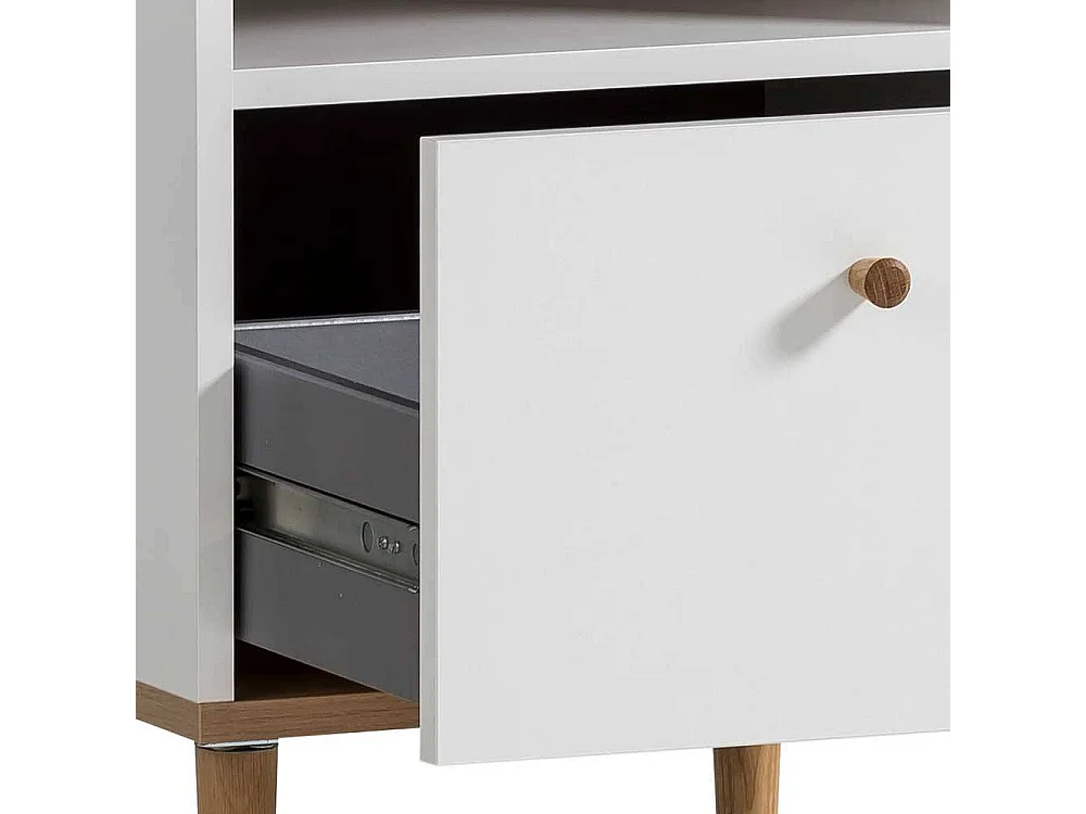 Nachttisch Nachtkommode mit einem offenen Fach im Skandi Design