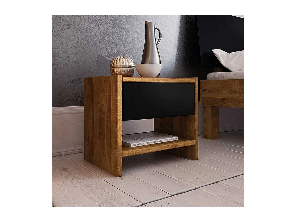 Nachtschrank aus Wildeiche teilmassiv 40 cm breit