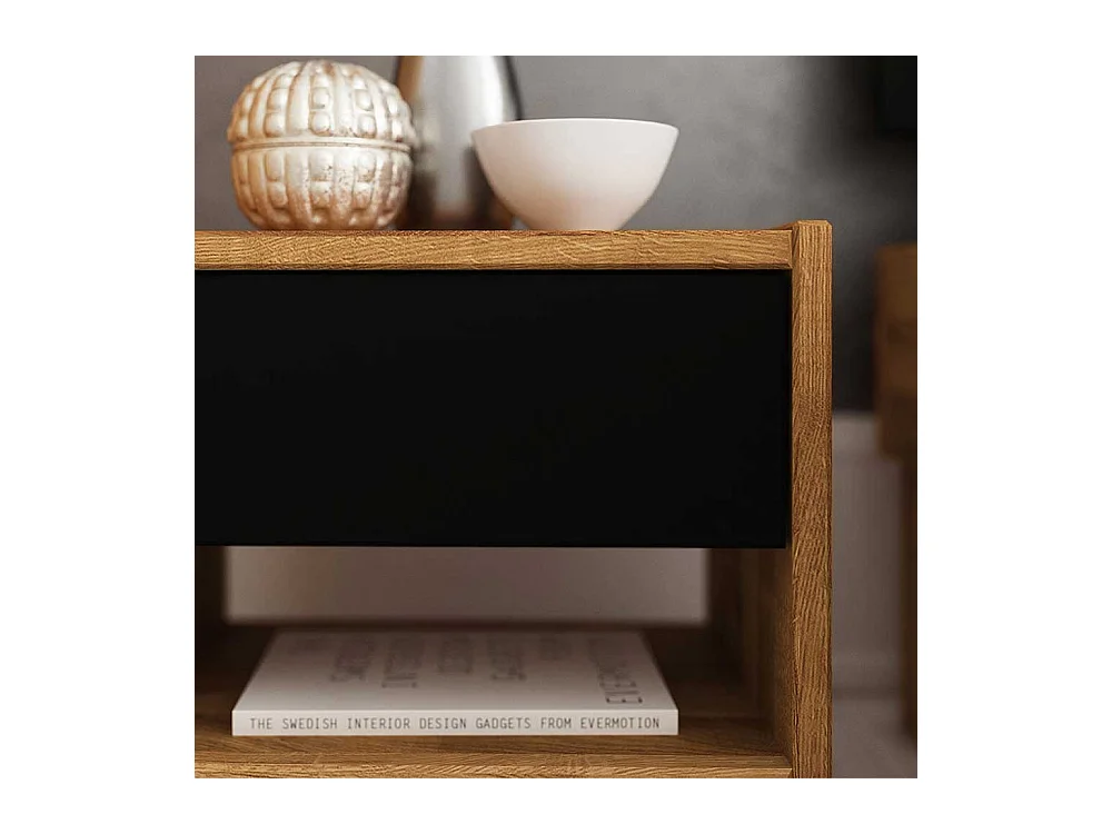 Nachtschrank aus Wildeiche teilmassiv 40 cm breit