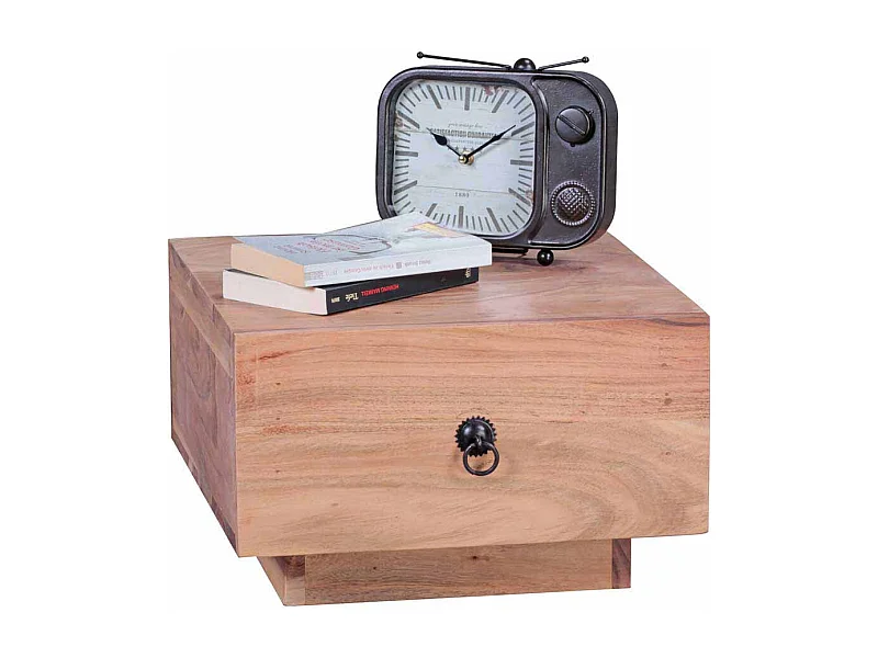 Nachttisch aus Akazie Massivholz Schublade