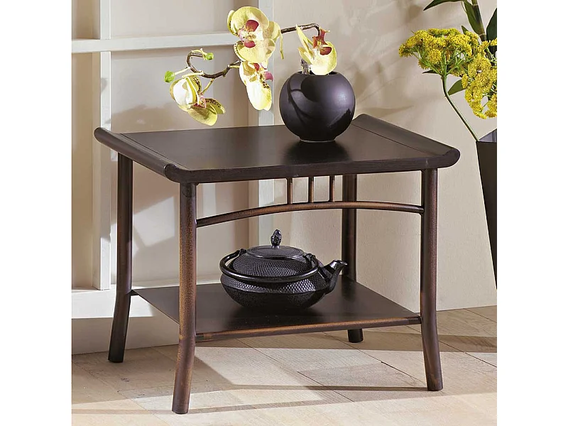 Nachttisch in Dunkelbraun Esche Massivholz