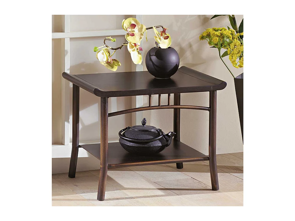 Nachttisch in Dunkelbraun Esche Massivholz