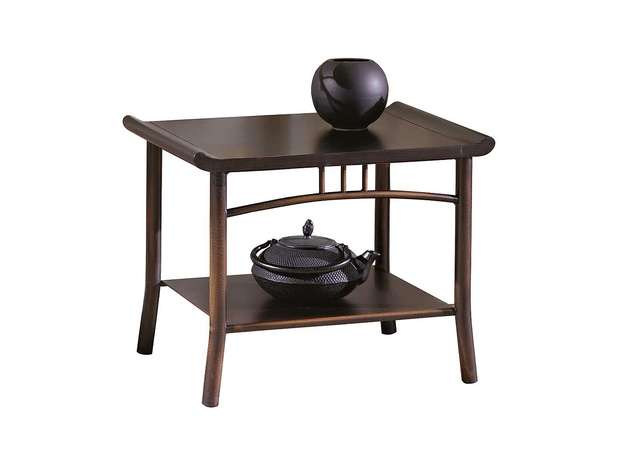 Nachttisch in Dunkelbraun Esche Massivholz