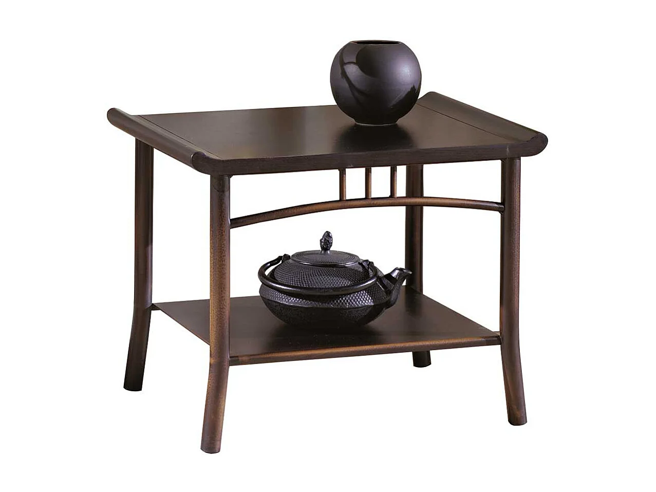 Nachttisch in Dunkelbraun Esche Massivholz