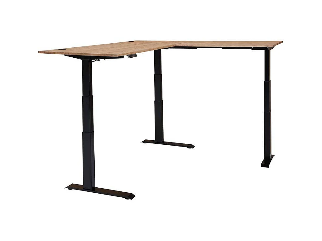 Eckschreibtisch elektrisch höhenverstellbar Wildeichefarben