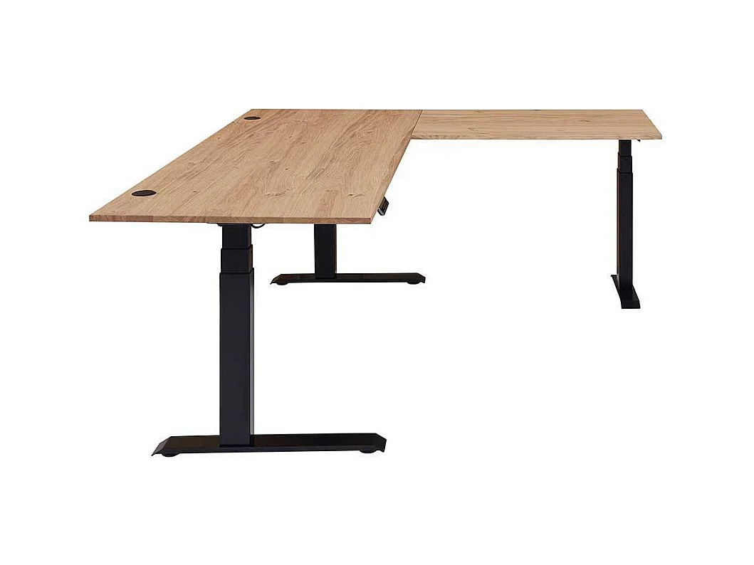 Computereckschreibtisch höhenverstellbar Kabeldurchlass