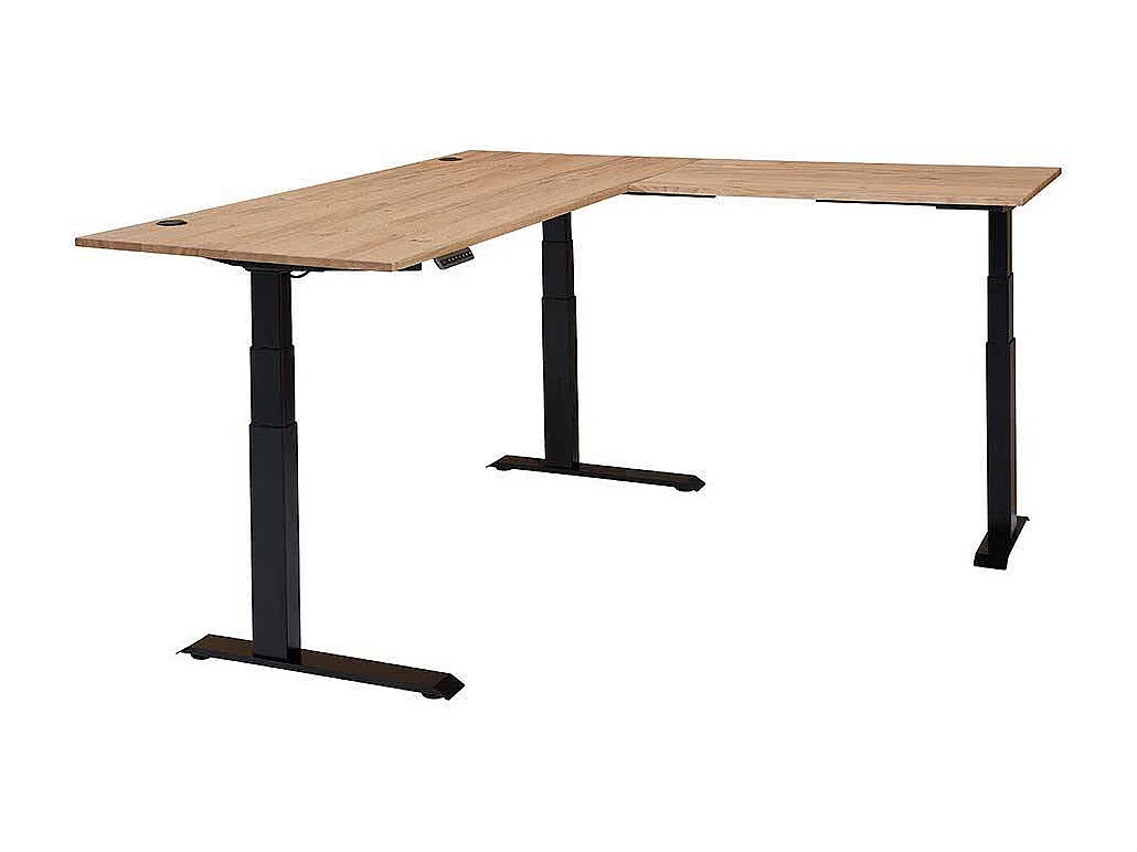 Computereckschreibtisch höhenverstellbar Kabeldurchlass