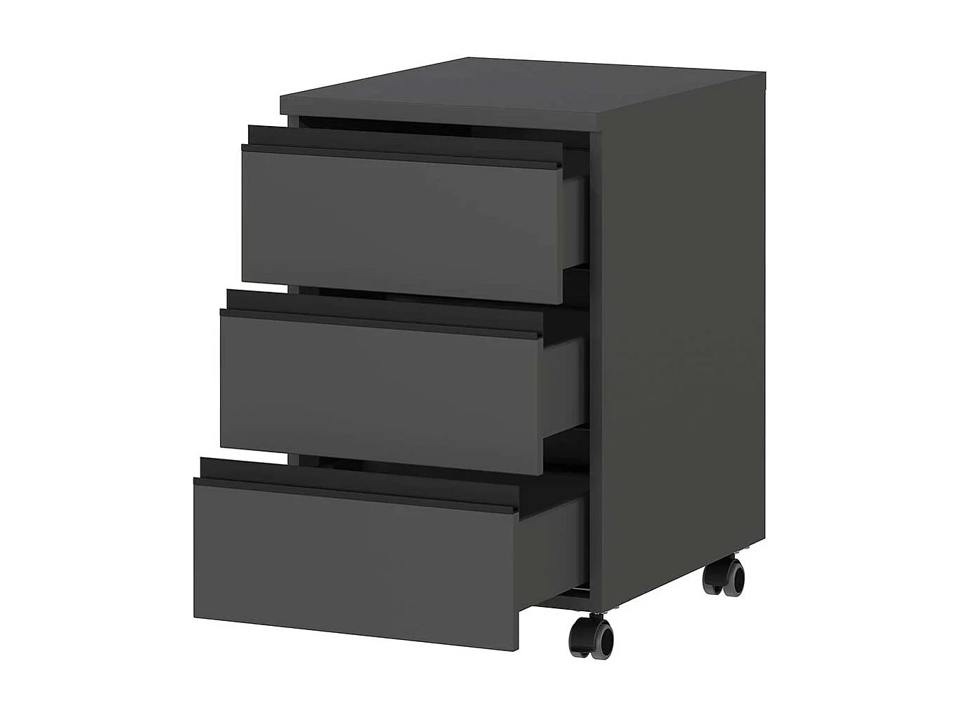 Büroschreibtisch Bürotisch höhenverstellbar mit Rollcontainer (zweiteilig)