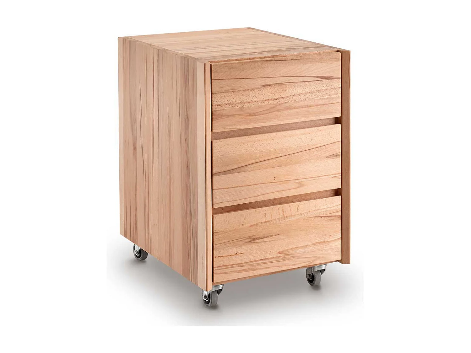 Büroschreibtisch Kernbuche per Raster höhenverstellbar optional mit Container