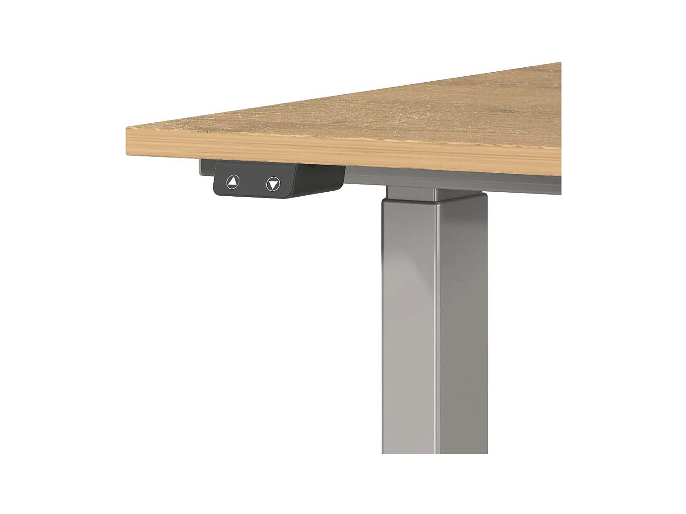 Schreibtisch Höhenverstellbarer Schreibtisch in Wildeichefarben mit T Gestell