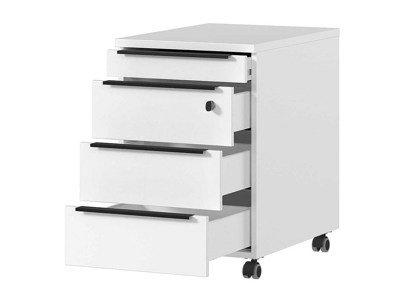 Schreibtisch höhenverstellbarer Schreibtisch in Weiß mit rechteckiger Tischplatte