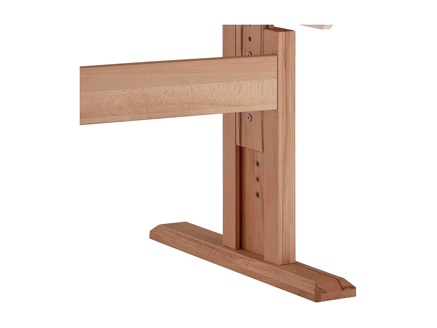 Schreibtisch Buche geölt per Raster höhenverstellbar 80 cm tief