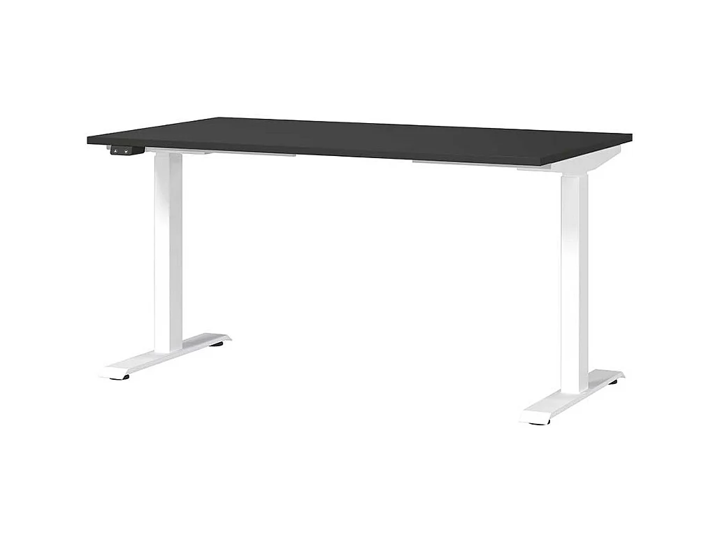 Schreibtisch Höhenverstellbarer Schreibtisch in Weiß und Dunkelgrau