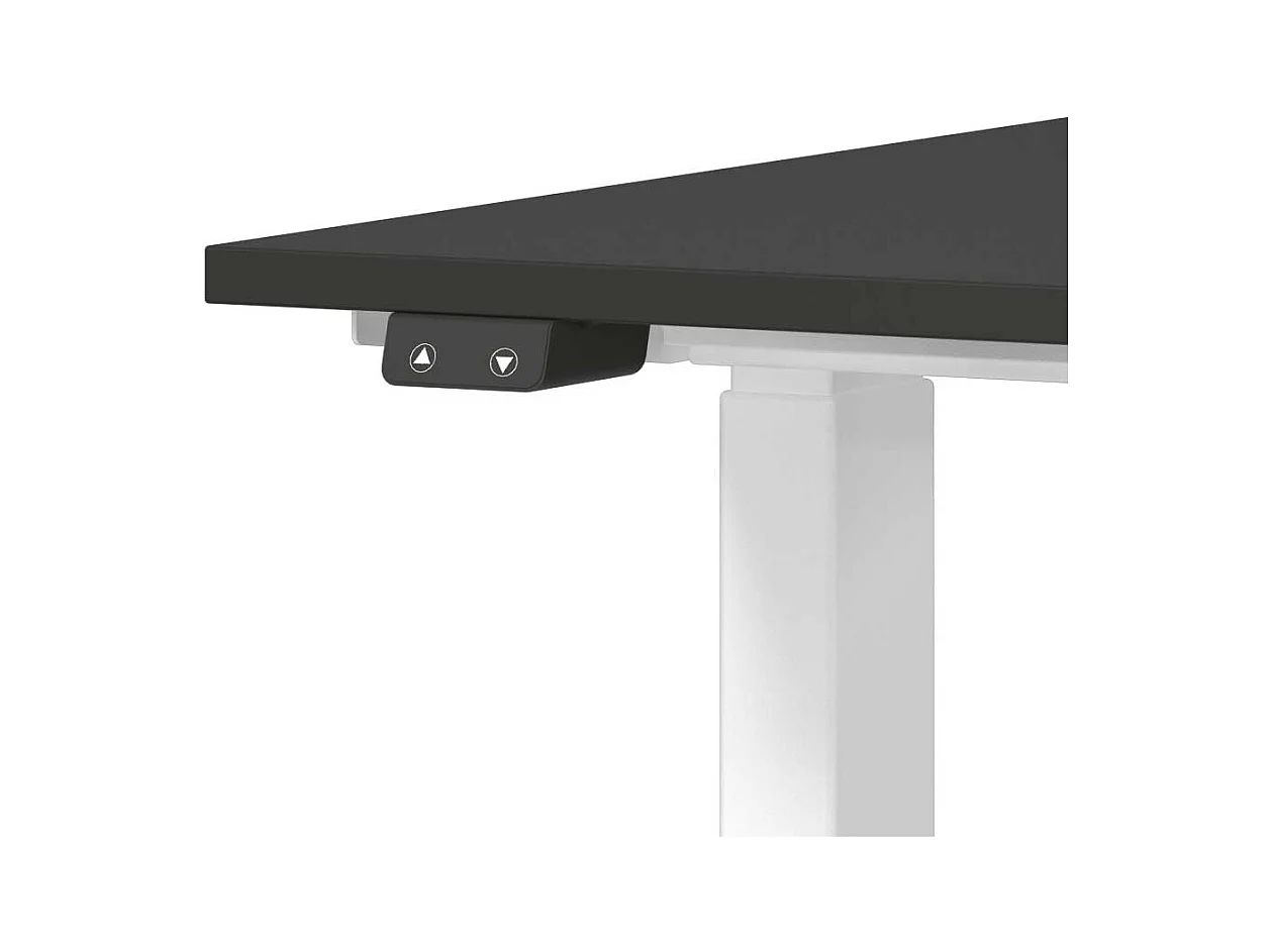 Schreibtisch Höhenverstellbarer Schreibtisch in Weiß und Dunkelgrau