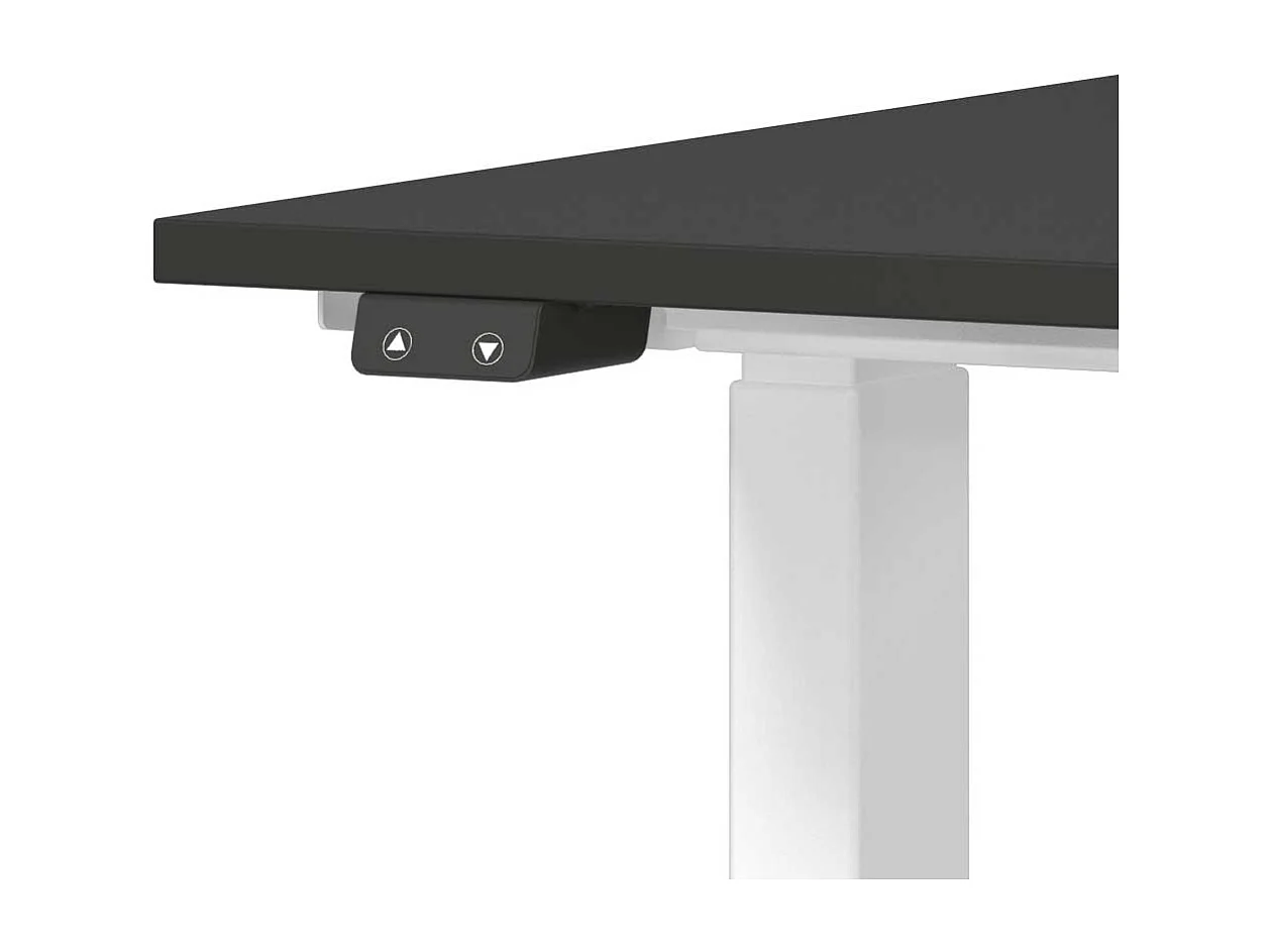 Schreibtisch Höhenverstellbarer Schreibtisch in Weiß und Dunkelgrau