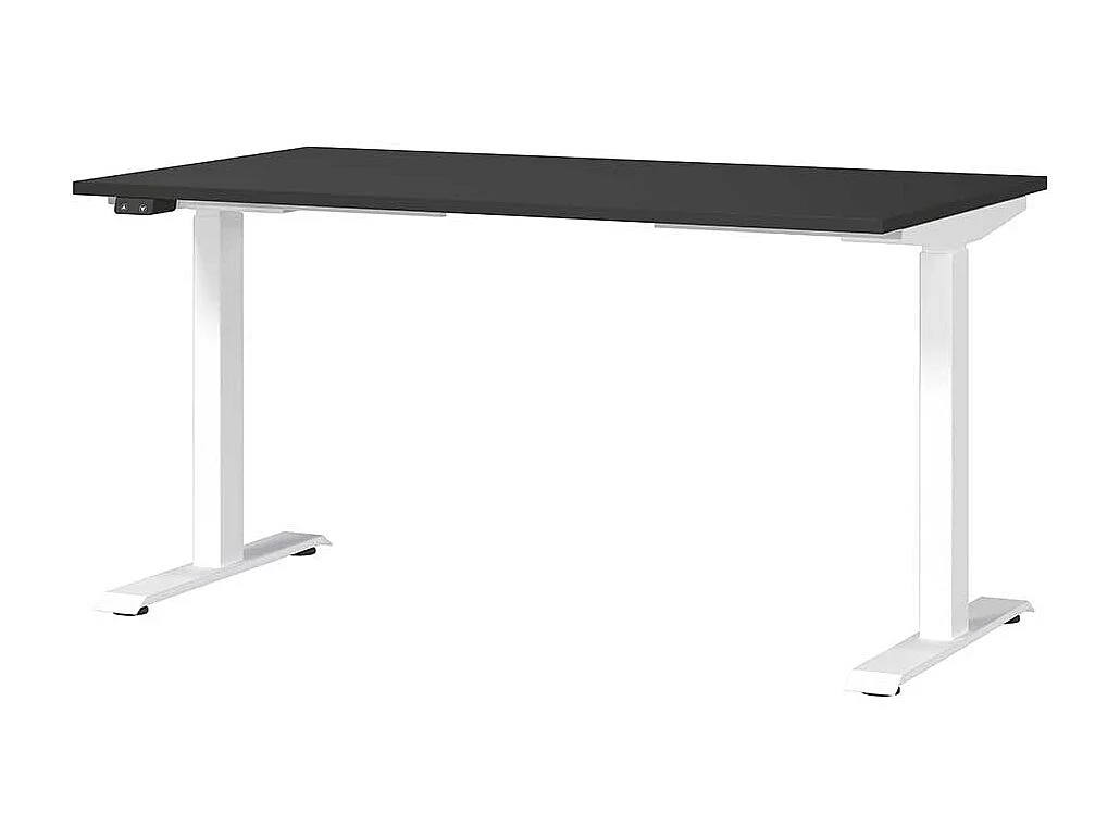 Schreibtisch Höhenverstellbarer Schreibtisch in Weiß und Dunkelgrau