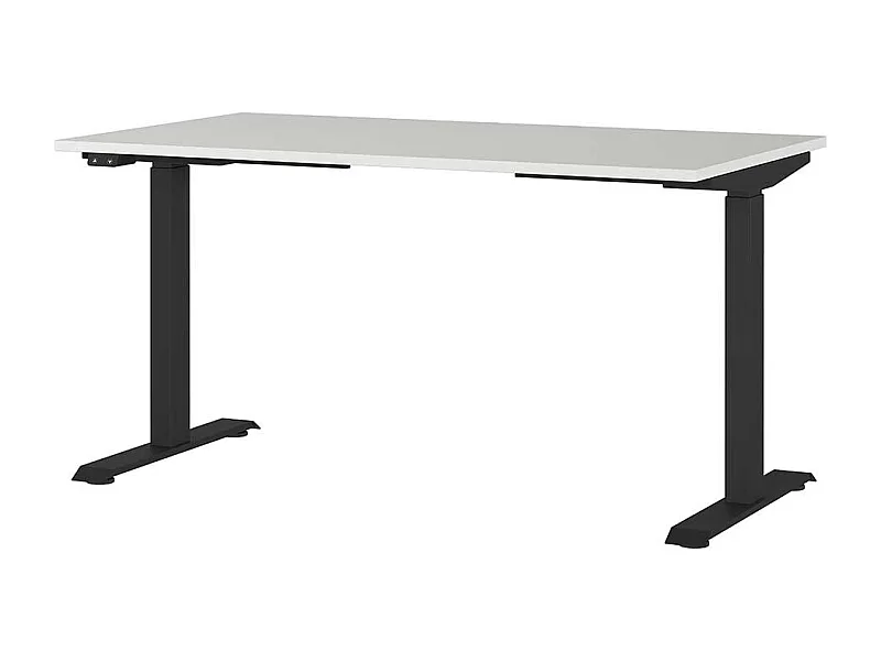 Höhenverstellbarer Schreibtisch Büroschreibtisch in Schwarz und Lichtgrau