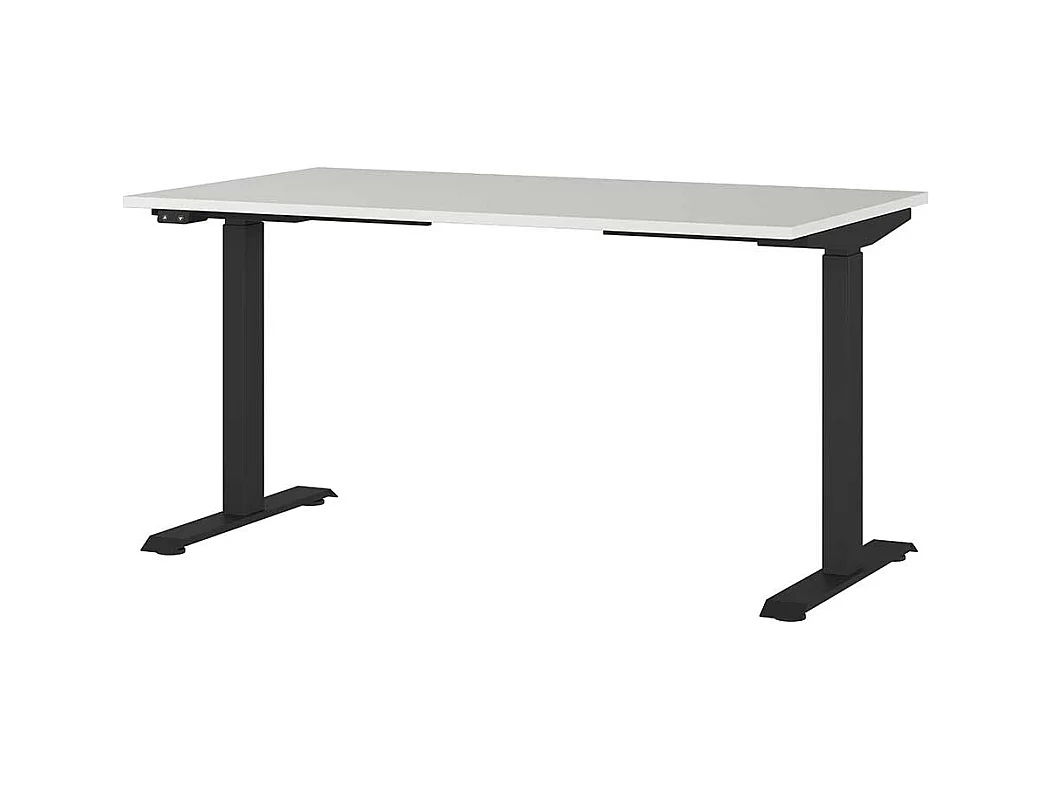 Höhenverstellbarer Schreibtisch Büroschreibtisch in Schwarz und Lichtgrau