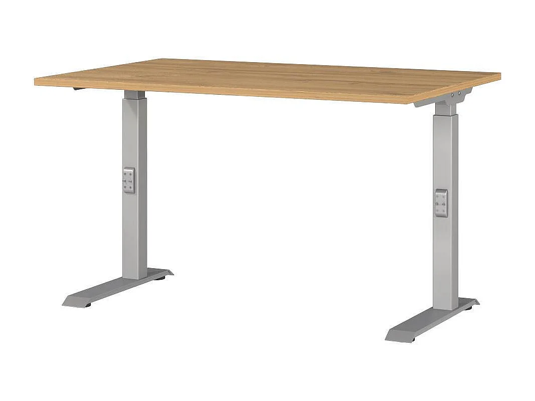 Schreibtisch Bürotisch in Wildeichefarben höhenverstellbar