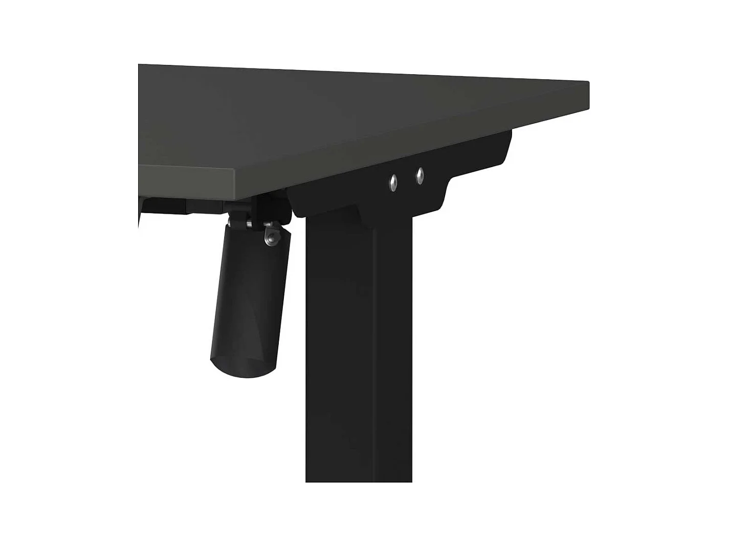 Schreibtisch Höhenverstellbarer Schreibtisch in Schwarz und Dunkelgrau 80 cm tief