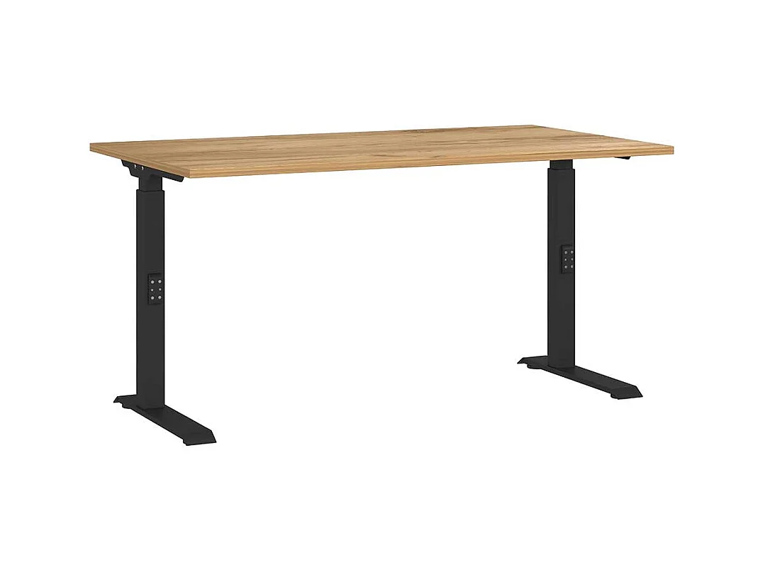 Schreibtisch Büroschreibtisch höhenverstellbar mit T Gestell
