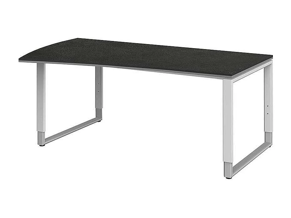 B�ro Schreibtisch in Grau h�henverstellbar